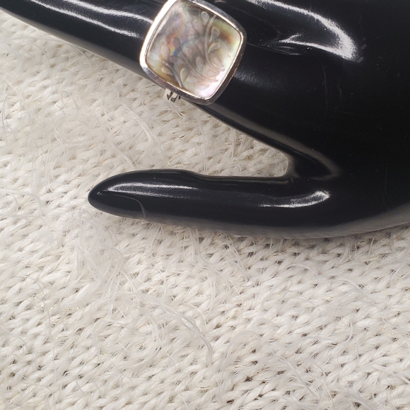 Vintage Silpada Sterling 925 Silver Fern Leaf Lip Shell Ring Sizes 8 - Picture 12 of 13